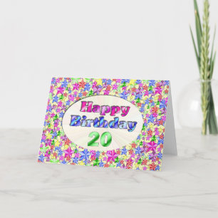 Carte Joyeux anniversaire 20