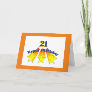 Carte Joyeux anniversaire 21 Christian Card