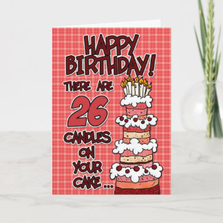 Carte Joyeux anniversaire - 26 ans