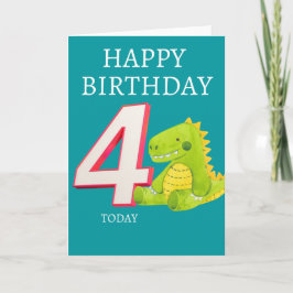 Carte Joyeux anniversaire - 4 aujourd'hui