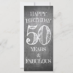 Carte Joyeux anniversaire - 50 ans et fabuleux