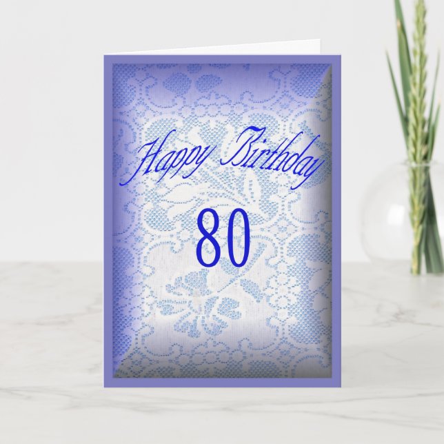 Carte Joyeux anniversaire 80 années (Devant)