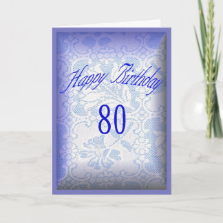 Carte Joyeux anniversaire 80 années