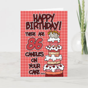 Carte Joyeux anniversaire - 86 ans