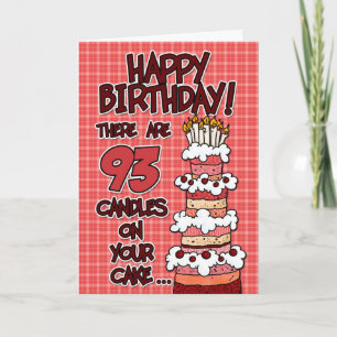Carte Joyeux anniversaire - 93 ans