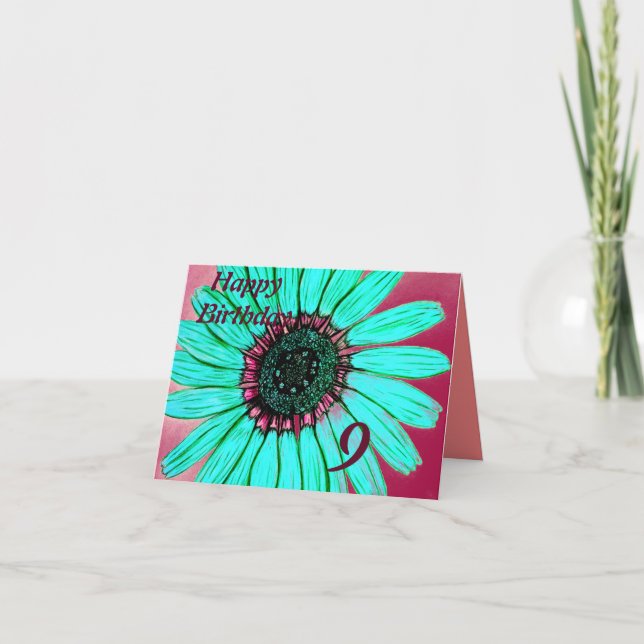 Carte Joyeux anniversaire 9e anniversaire (Devant)