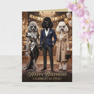 Carte Joyeux Anniversaire à des Chiots Anthropomorphes F