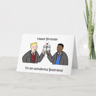 Carte Joyeux anniversaire à Gay Boyfriend