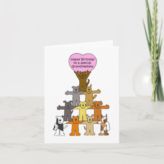 Carte Joyeux anniversaire à grand-neveu (Devant)