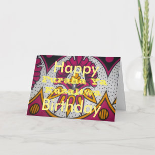 Carte Joyeux Anniversaire à la manière africaine Furaha 