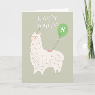Carte Joyeux anniversaire à la mignonne Llama