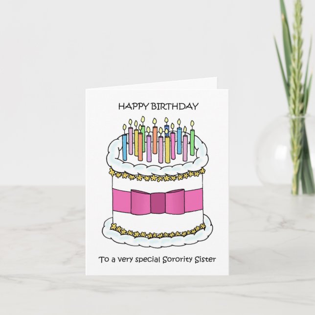 Carte Joyeux anniversaire à la soeur sororité (Devant)