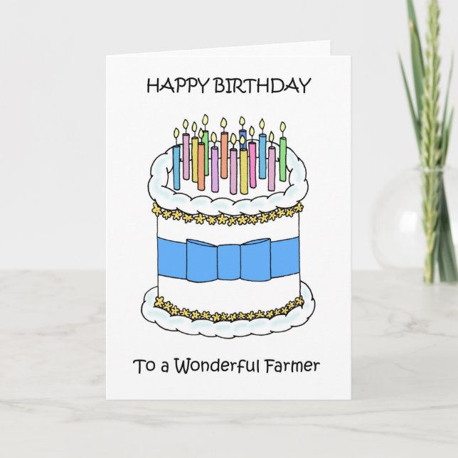 Carte Joyeux anniversaire à l'agriculteur (Devant)