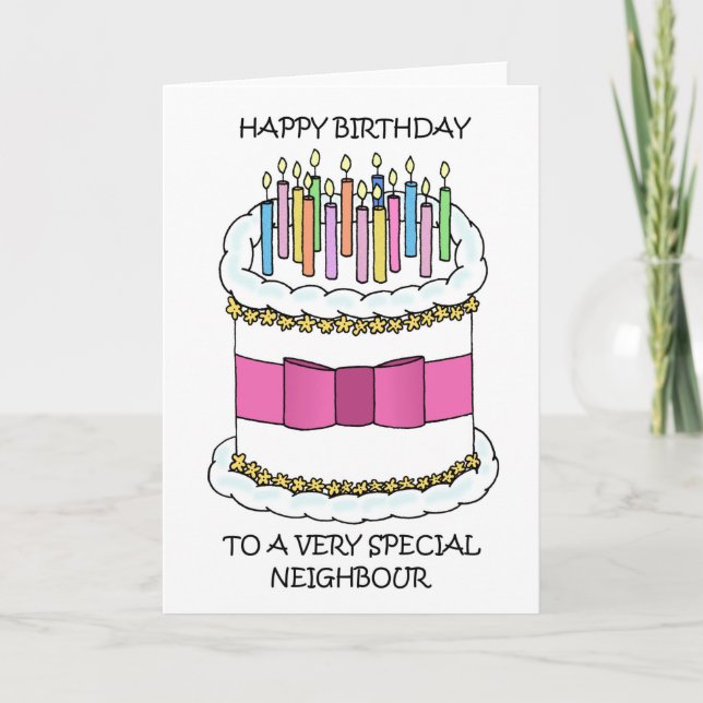 Carte Joyeux anniversaire à l'orthographe britannique vo (Devant)