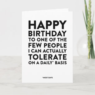 Carte Joyeux anniversaire à l'une des rares personnes qu