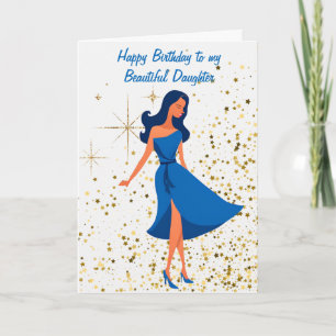 Carte "Joyeux Anniversaire à Ma Belle Fille"