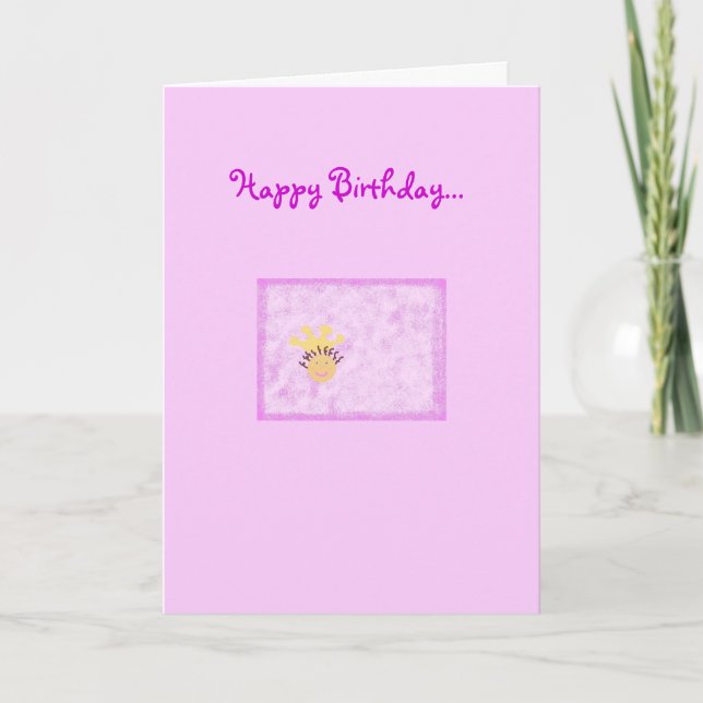 Carte Joyeux anniversaire à ma petite princesse (Devant)