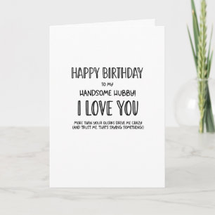 Carte Joyeux anniversaire à mon beau mari....drôle