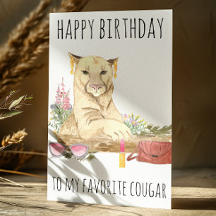 Carte Joyeux anniversaire à mon Cougar favori