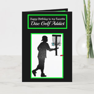 Carte Joyeux anniversaire à mon golfeur de disque favori