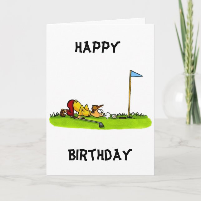 CARTE JOYEUX ANNIVERSAIRE À MON **GOLFEUR FAVORI** (Devant)