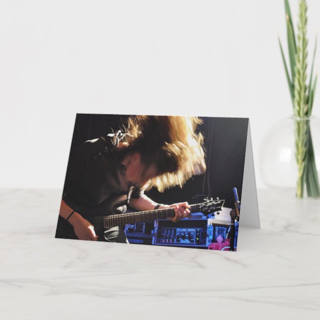 Carte Joyeux anniversaire à mon guitariste favori (Devant)