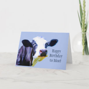 Carte Joyeux anniversaire à Moo Avoir une journée Moovel
