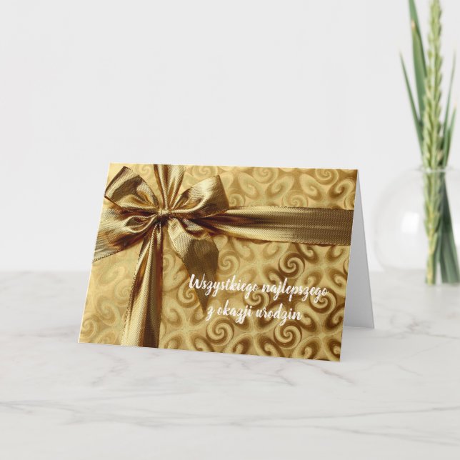 Carte Joyeux anniversaire à Polish (Devant)