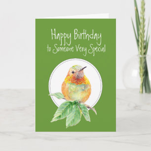 Carte Joyeux anniversaire à quelqu'un spécial, Colibri