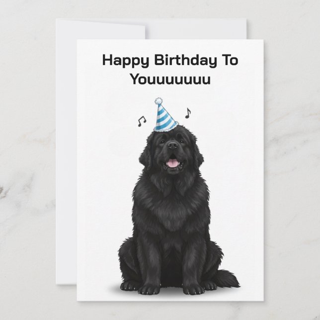 Carte Joyeux Anniversaire À Toiiii Chien Terre-Neu (Devant)