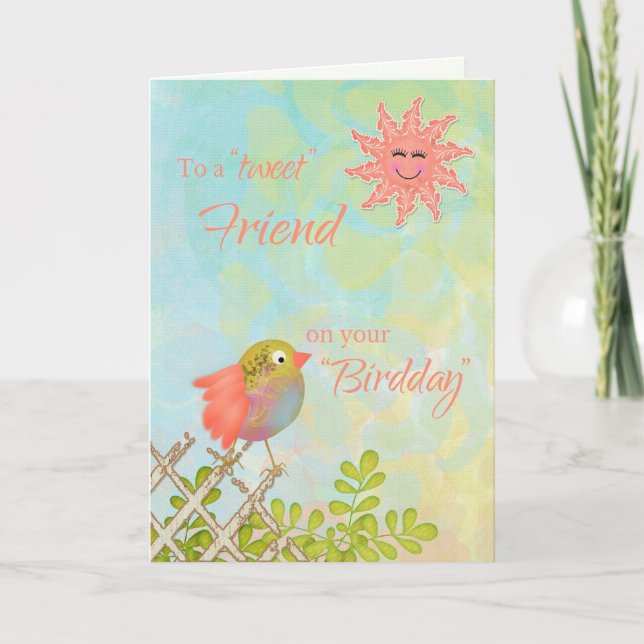 Carte Joyeux anniversaire à un ami doux (Devant)