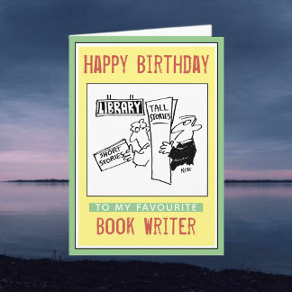 Carte Joyeux anniversaire à un auteur de livres