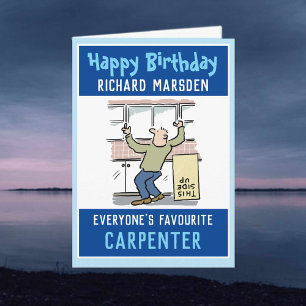 Carte Joyeux anniversaire à un charpentier