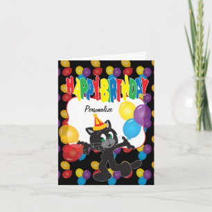 Carte Joyeux anniversaire à un chat Cool