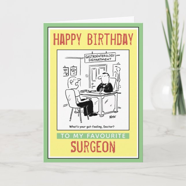 Carte Joyeux anniversaire à un chirurgien (Devant)