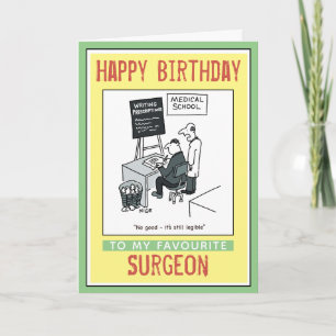 Carte Joyeux anniversaire à un chirurgien