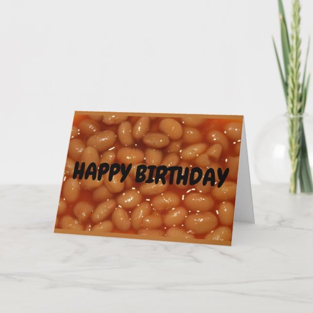 Carte Joyeux anniversaire à un de mes haricots humains (Devant)