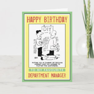 Carte Joyeux anniversaire à un directeur de département.