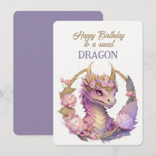 Carte Joyeux Anniversaire à un DRAGON sucré