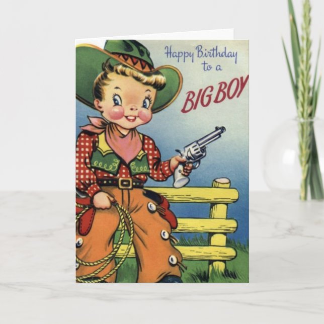 Carte Joyeux anniversaire à un gros garçon (Devant)