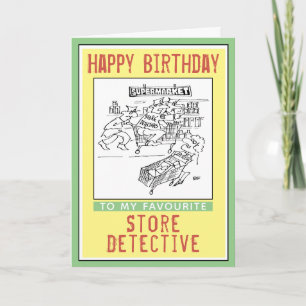 Carte Joyeux anniversaire à un inspecteur de magasin.