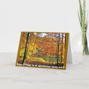 Carte Joyeux anniversaire à un jeune homme aventureux...
