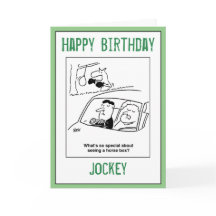 Joyeux anniversaire à un Jockey