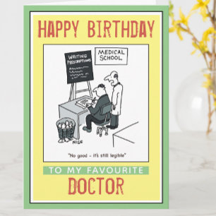 Carte Joyeux anniversaire à un médecin
