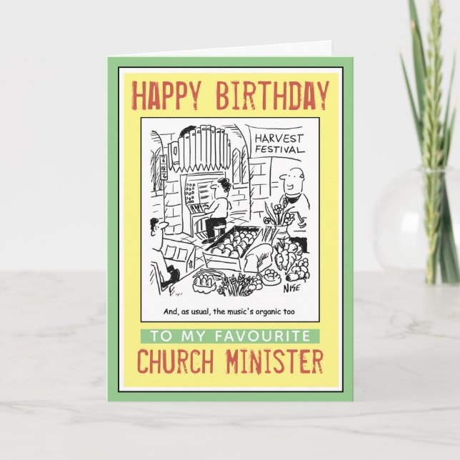 Carte Joyeux anniversaire à un ministre ou à un prêtre d (Devant)