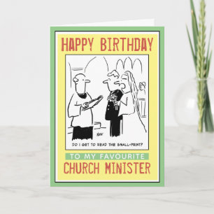 Carte Joyeux anniversaire à un ministre ou à un prêtre d