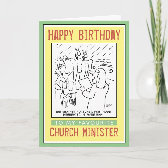Carte Joyeux anniversaire à un ministre ou prêtre de l'É (Devant)