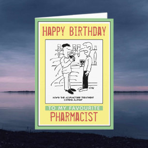 Carte Joyeux anniversaire à un pharmacien