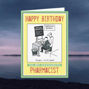 Carte Joyeux anniversaire à un pharmacien
