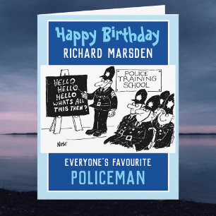 Carte Joyeux Anniversaire à un Policier